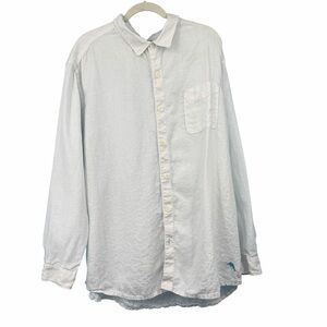 Tommy Bahama Linen White Casual Button-Down Shirt XXXL